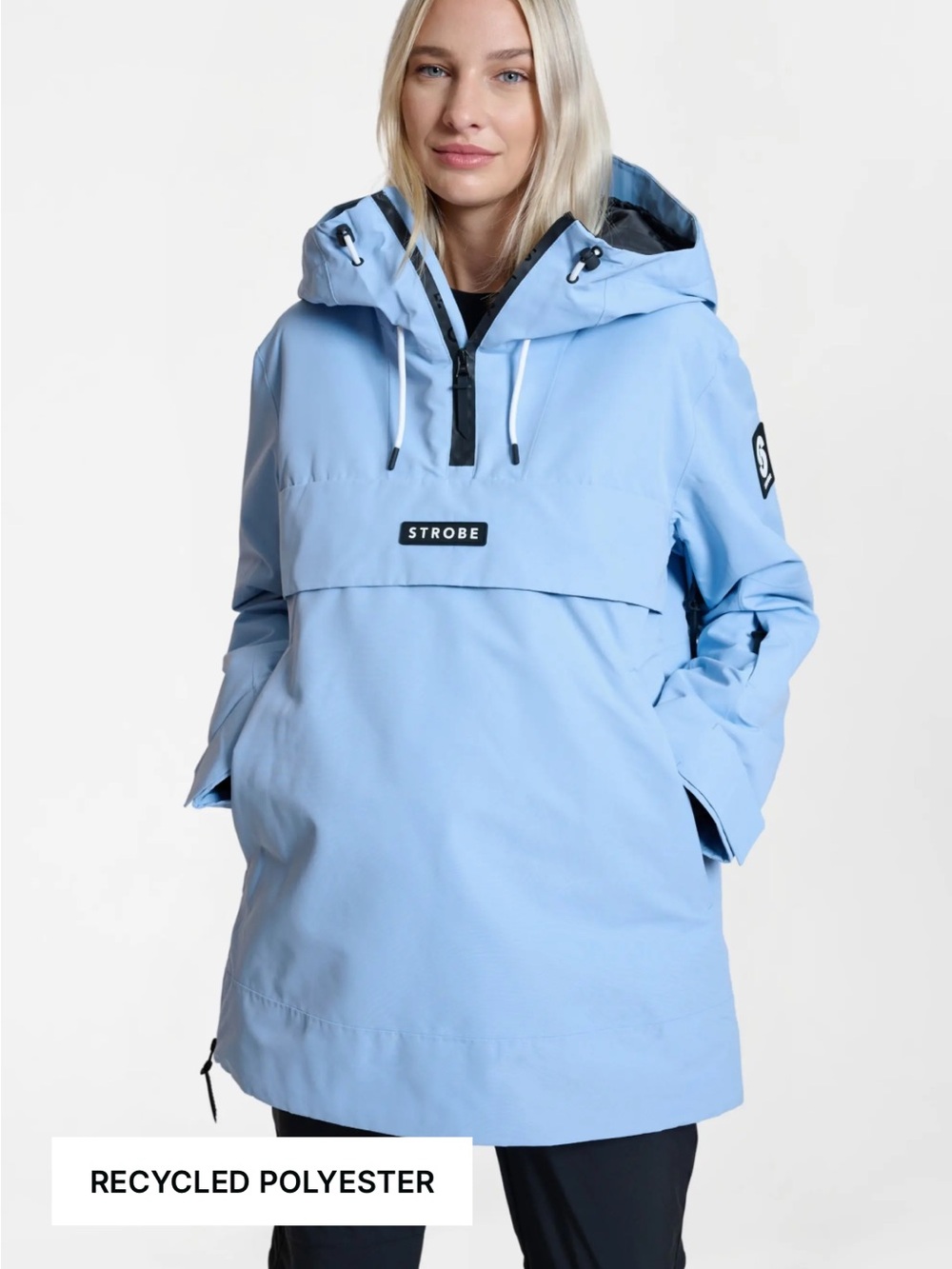 Womens STROBE Light Blue SKI Jacket